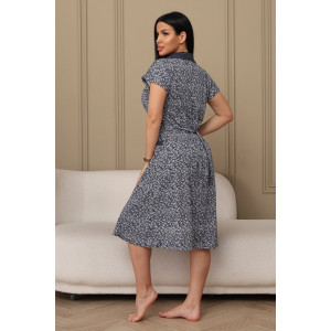 Халат женский 029 кулирка (р-ры: 50-66) синий-цветы Халат женский 029 кулирка (р-ры: 50-66) синий-цветы