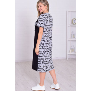 Халат женский 3212а кулирка (р-ры: 48-66) серый+черный