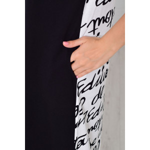 Халат женский 3212а кулирка (р-ры: 48-66) серый+черный