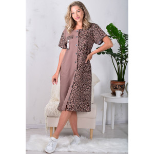 Халат женский 3212в кулирка (р-ры: 48-66) шоколад