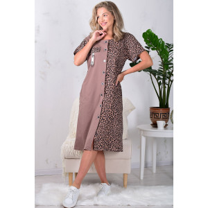 Халат женский 3212в кулирка (р-ры: 48-66) шоколад