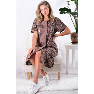 Халат женский 3212в кулирка (р-ры: 48-66) шоколад