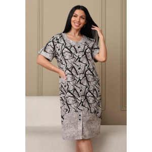 Платье женское 591 кулирка (р-ры: 48-62) коричневый-мрамор