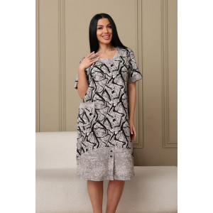 Платье женское 591 кулирка (р-ры: 48-62) коричневый-мрамор