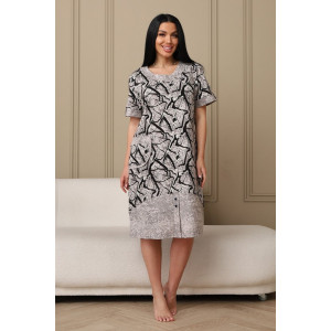 Платье женское 591 кулирка (р-ры: 48-62) коричневый-мрамор