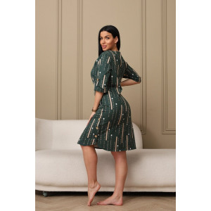 Платье женское 602 кулирка (р-ры: 48-62) зеленый-буквы