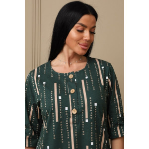 Платье женское 602 кулирка (р-ры: 48-62) зеленый-буквы