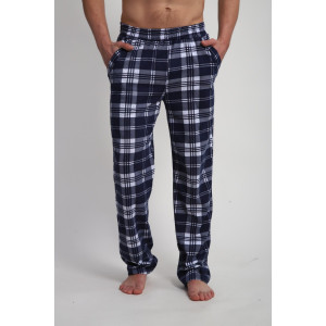 Брюки мужские М178 кулирка (р-ры: 46-60) темно-синяя клетка