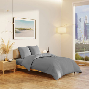 Постельное белье поплин гладкокрашеный "Love colors" темно-серый