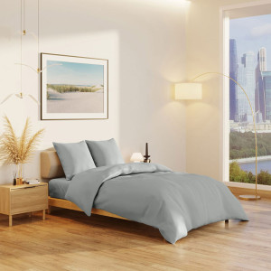 Постельное белье поплин гладкокрашеный "Love colors" серый