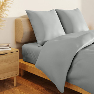 Постельное белье поплин гладкокрашеный "Love colors" серый