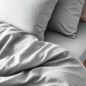 Постельное белье поплин гладкокрашеный "Love colors" серый