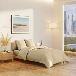 Постельное белье поплин гладкокрашеный "Love colors" кремовый