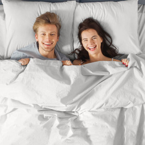 Постельное белье поплин гладкокрашеный "Love colors" белый