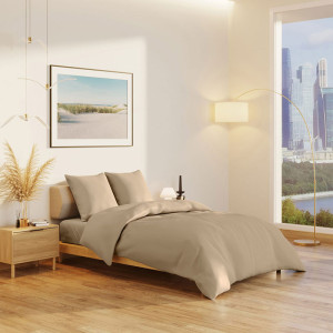 Постельное белье поплин гладкокрашеный "Love colors" бежевый