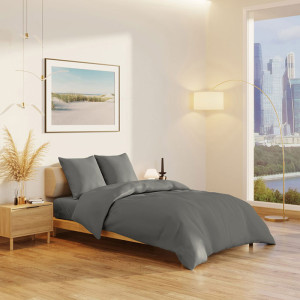 Постельное белье поплин гладкокрашеный "Love colors" антрацит