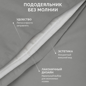 Постельное белье поплин гладкокрашеный "Love colors" антрацит