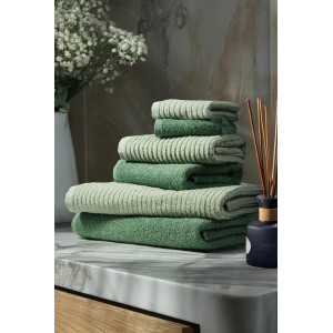 Набор махровых полотенец "Романс" 6 шт. зеленый-мята