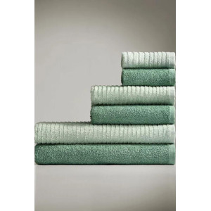 Набор махровых полотенец "Романс" 6 шт. зеленый-мята