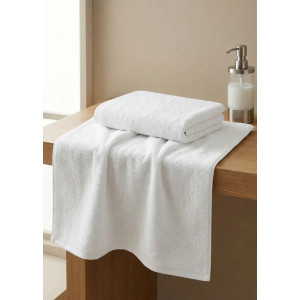 Полотенце махровое гладкокрашеное "Отель" белый