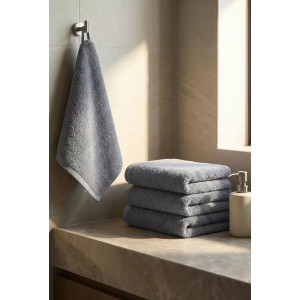 Полотенце махровое гладкокрашеное "Отель" серый