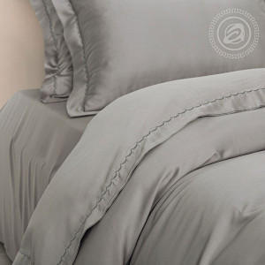 Постельное бельё тенсель "Серый" в подарочной коробке