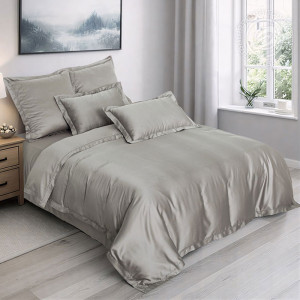 Постельное бельё тенсель "Серый" в подарочной коробке