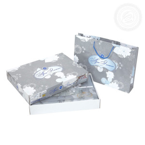 Постельное бельё тенсель "Пепельно-серый" в подарочной коробке