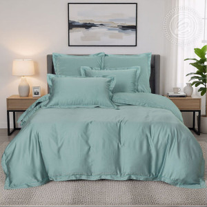 Постельное бельё тенсель "Ментоловый" в подарочной коробке