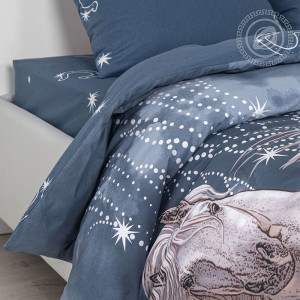 Постельное белье поплин на резинке "Пегас"