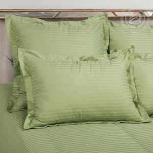 Постельное белье страйп-сатин "Фисташка"