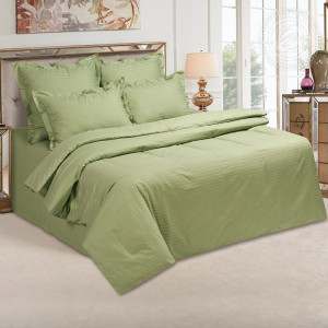 Постельное белье страйп-сатин "Фисташка"