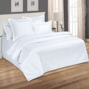 Постельное белье страйп-сатин "Белый"