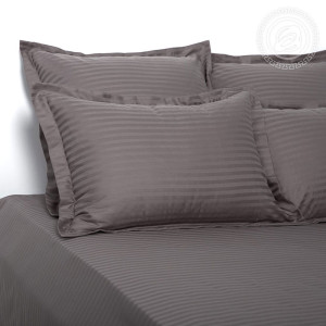 Постельное белье страйп-сатин "Пепельный"