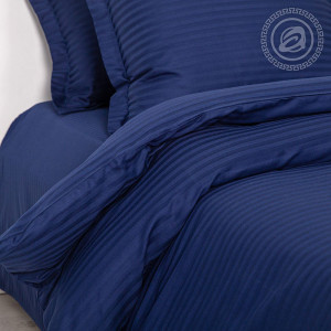 Постельное белье страйп-сатин "Индиго"