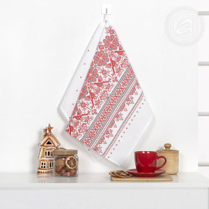 Полотенце кухонное рогожка "Вышивка русская"