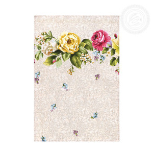 Полотенце кухонное рогожка "Пионы скатерть"