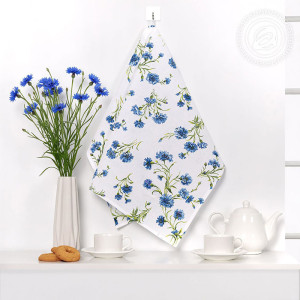 Полотенце кухонное рогожка "Васильки"