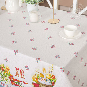 Скатерть из рогожки "Воскресение"