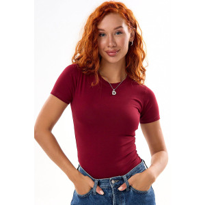 Футболка женская "Египет Б" лапша (последний размер) бордовый 46