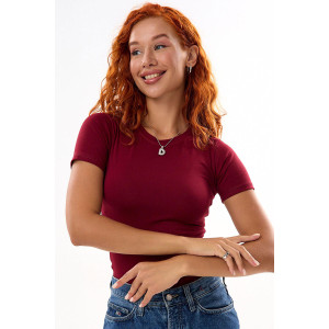 Футболка женская "Египет Б" лапша (последний размер) бордовый 46