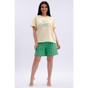 Пижама женская "Теннис" кулирка (р-ры: 50-60) желтый