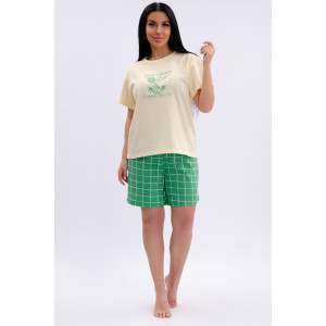 Пижама женская "Теннис" кулирка (р-ры: 50-60) желтый