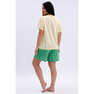 Пижама женская "Теннис" кулирка (р-ры: 50-60) желтый