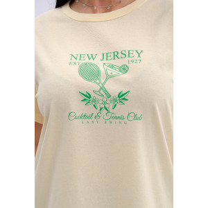 Пижама женская "Теннис" кулирка (р-ры: 50-60) желтый