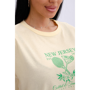 Пижама женская "Теннис" кулирка (р-ры: 50-60) желтый