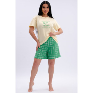 Пижама женская "Теннис" кулирка (р-ры: 50-60) желтый