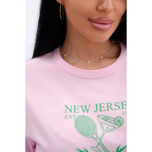 Пижама женская "Теннис 2" кулирка (р-ры: 44-52) розовый