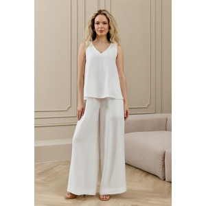 Блузка-топ женская "Ясмина-2" фактурное полотно (р-ры: 44-54) белый