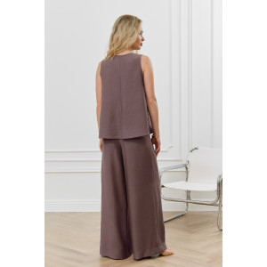 Блузка-топ женская "Ясмина-2" фактурное полотно (р-ры: 44-54) какао